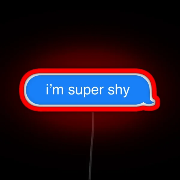 Newjeans Super Shy Lyrics Imessage RGB Neon Sign