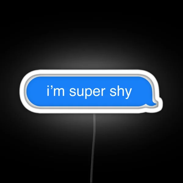Newjeans Super Shy Lyrics Imessage RGB Neon Sign