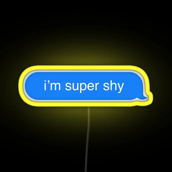 Newjeans Super Shy Lyrics Imessage RGB Neon Sign
