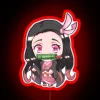 RGB neon sign displaying Nezouko in red lights, 58178