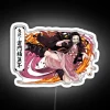 nezuko demon killer rgb neon sign white