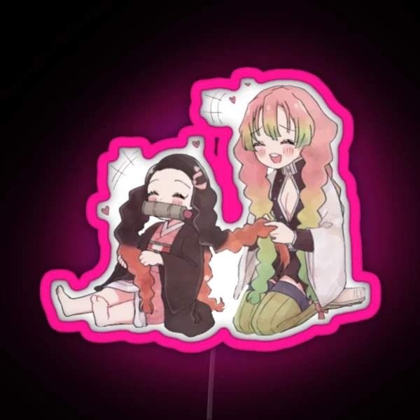 Nezuko And Kanao RGB Neon Sign