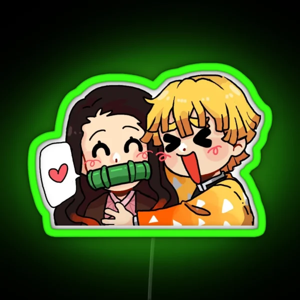 Nezuko And Zenitsu RGB Neon Sign