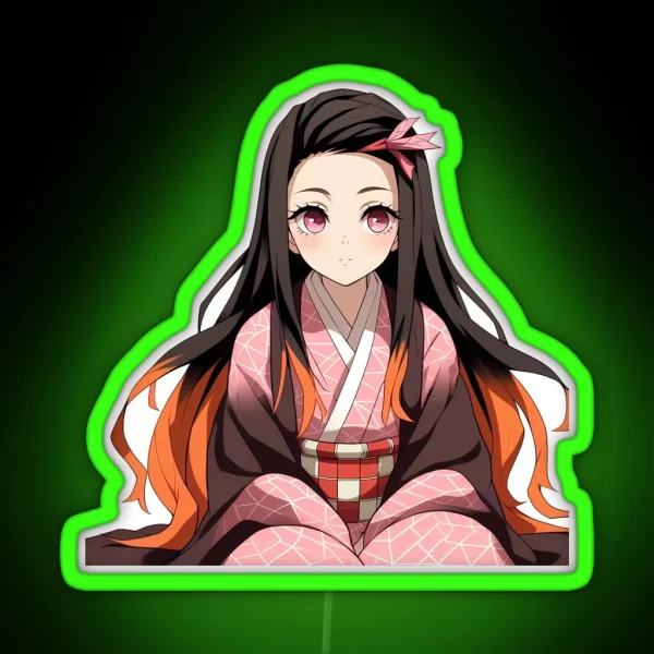 Nezuko Art RGB Neon Sign