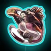 Nezuko Kamado - Badass Neon Sign | Demon Slayer Character in Vibrant RGB Lighting.