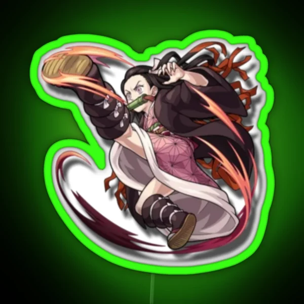 Nezuko Badass RGB Neon Sign