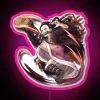 Nezuko badass neon sign with RGB lighting and pink tones.