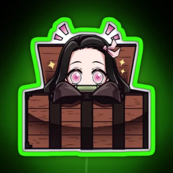 Nezuko Cute RGB Neon Sign
