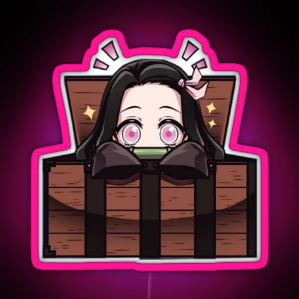 Nezuko Cute RGB Neon Sign