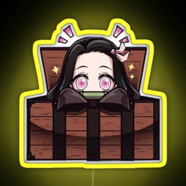 Nezuko Cute RGB Neon Sign