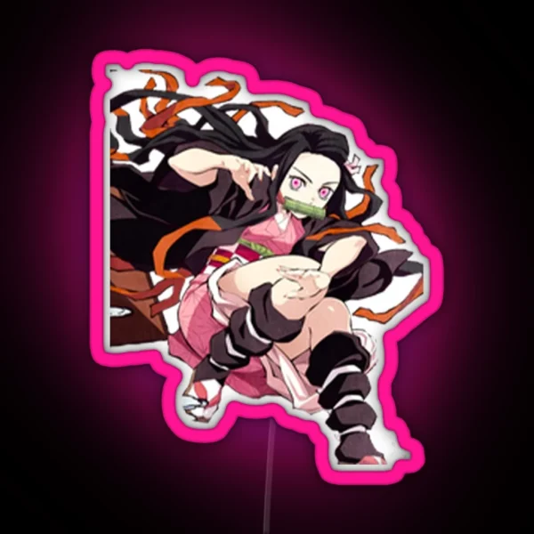 Nezuko Cute RGB Neon Sign