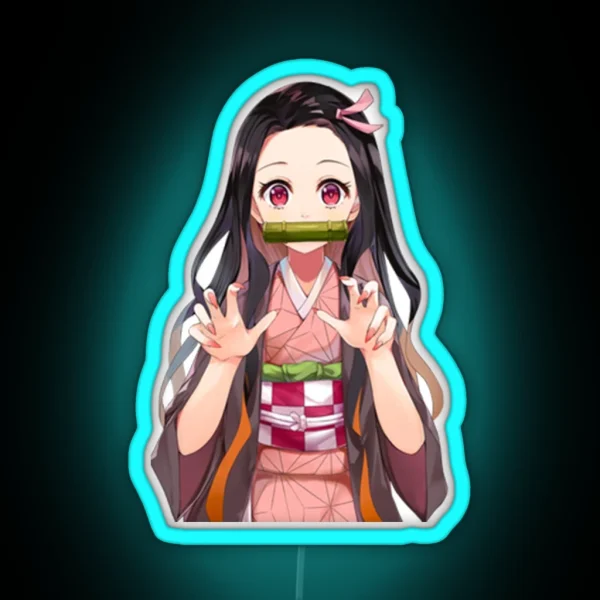 Nezuko Cute RGB Neon Sign