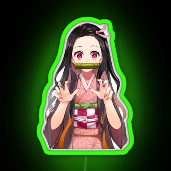 Nezuko Cute RGB Neon Sign