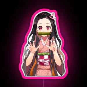 Nezuko Cute RGB Neon Sign