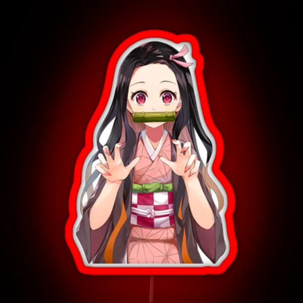 Nezuko Cute RGB Neon Sign