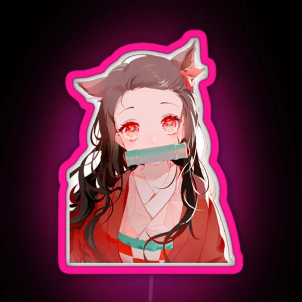 Nezuko Cute RGB Neon Sign