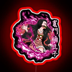 NEZUKO DEMON BLOOD ART RGB Neon Sign