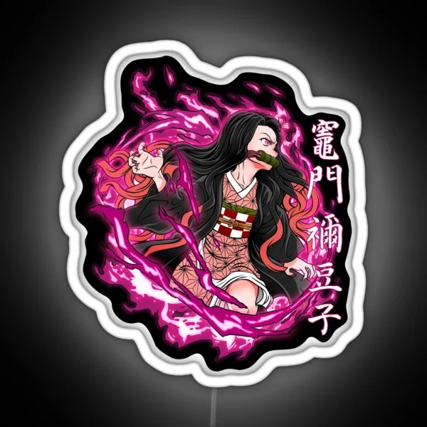 NEZUKO DEMON BLOOD ART RGB Neon Sign