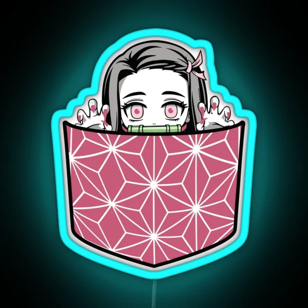 Nezuko Demon Slayer Anime RGB Neon Sign
