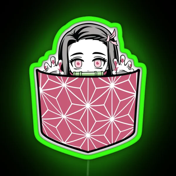 Nezuko Demon Slayer Anime RGB Neon Sign