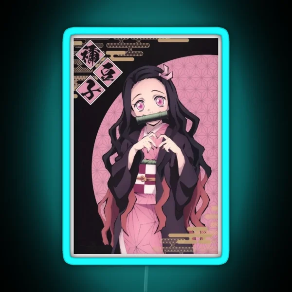 Nezuko Demon Slayer RGB Neon Sign
