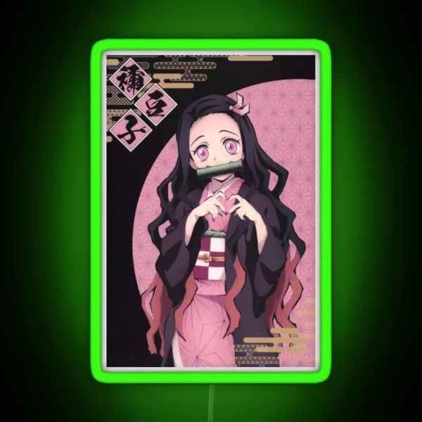 Nezuko Demon Slayer RGB Neon Sign