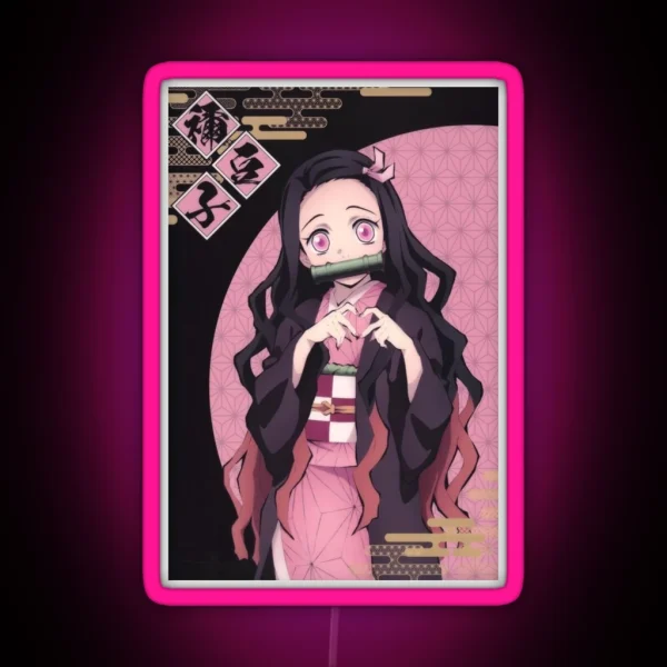Nezuko Demon Slayer RGB Neon Sign