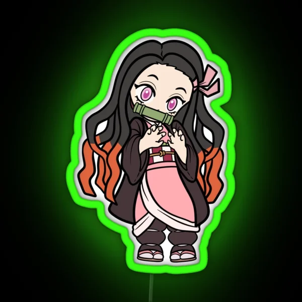 Nezuko Demon Slayer RGB Neon Sign