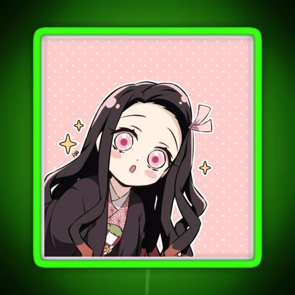 Nezuko Demon Slayer RGB Neon Sign