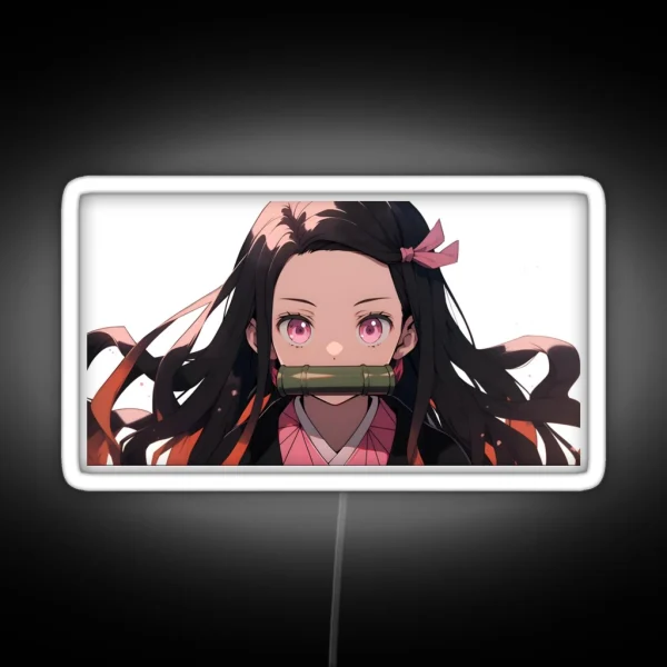 Nezuko DS Cute Anime Girl RGB Neon Sign