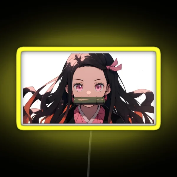 Nezuko DS Cute Anime Girl RGB Neon Sign