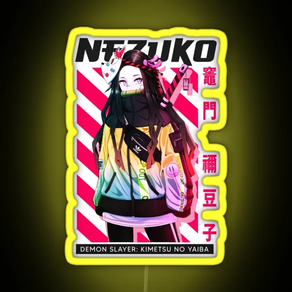 Nezuko Hypebeast Design 2 Parody RGB Neon Sign