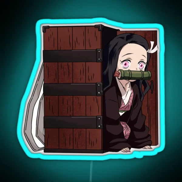 Nezuko In His Box RGB Neon Sign