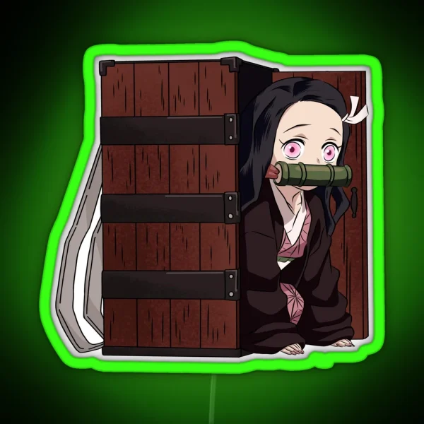 Nezuko In His Box RGB Neon Sign