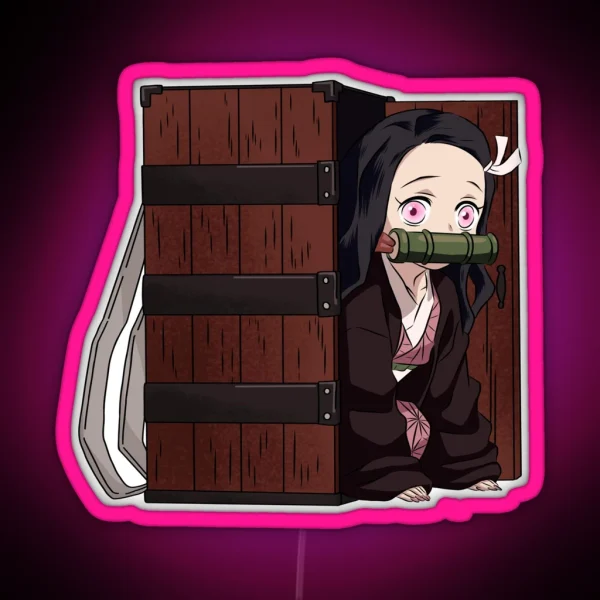 Nezuko In His Box RGB Neon Sign