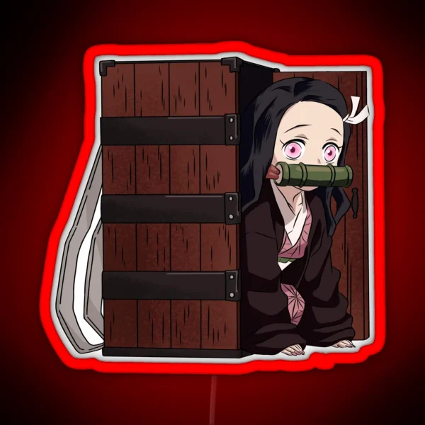 Nezuko In His Box RGB Neon Sign