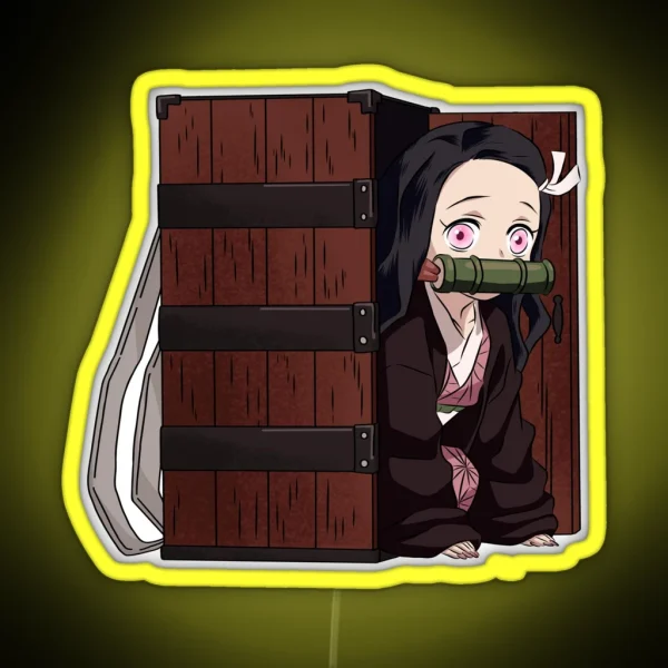 Nezuko In His Box RGB Neon Sign