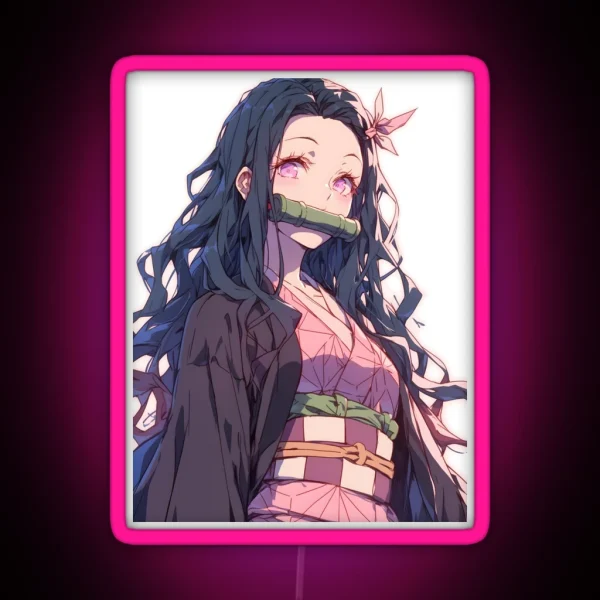 Nezuko Kamado Demon Slayer 20 RGB Neon Sign