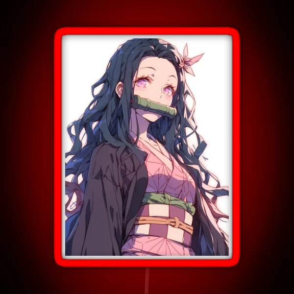 Nezuko Kamado Demon Slayer 20 RGB Neon Sign