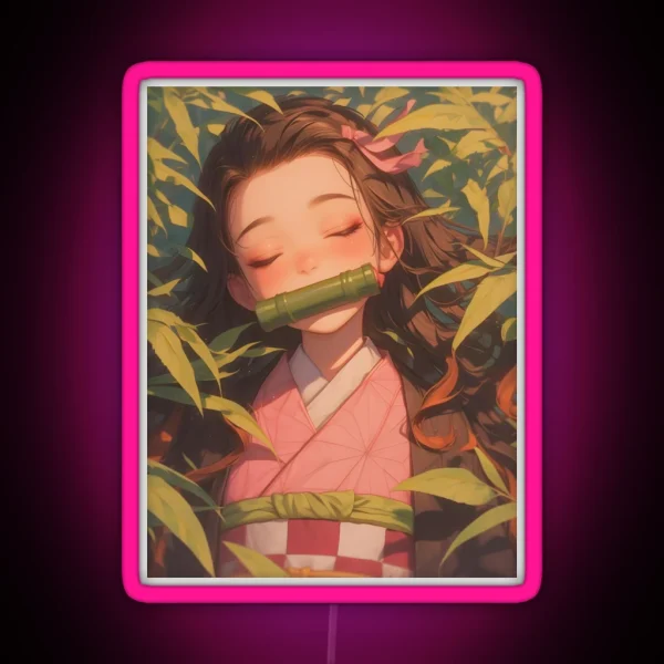 Nezuko Kamado Demon Slayer 22 RGB Neon Sign