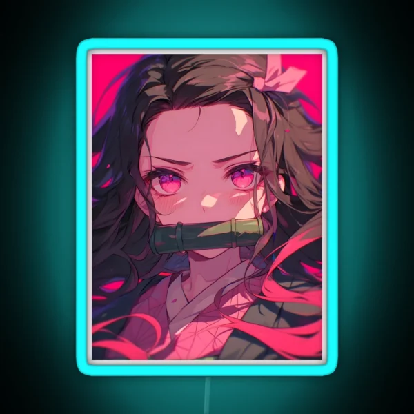 Nezuko Kamado Demon Slayer 26 RGB Neon Sign