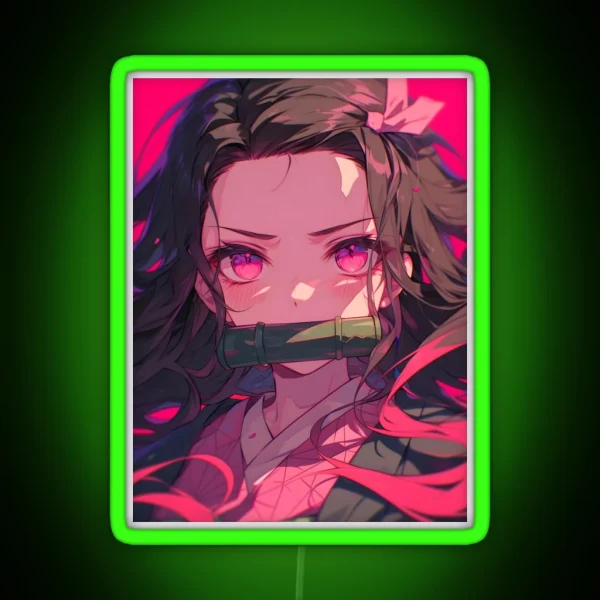 Nezuko Kamado Demon Slayer 26 RGB Neon Sign