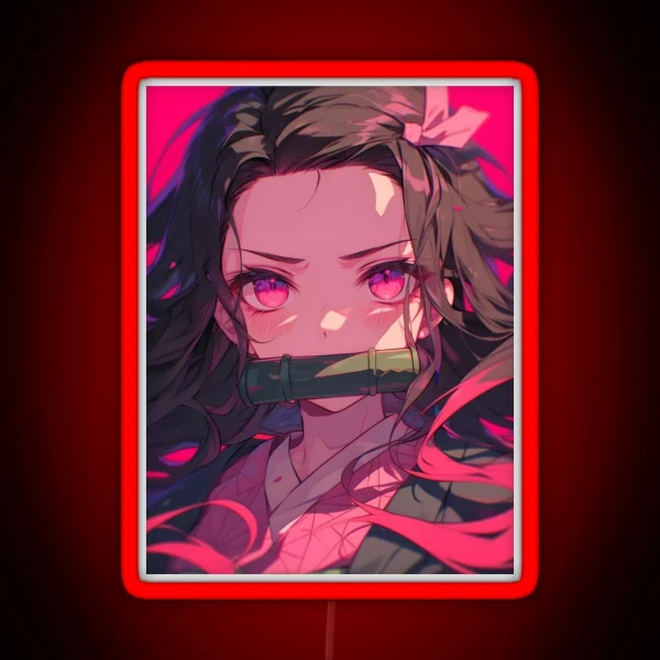 Nezuko Kamado Demon Slayer 26 RGB Neon Sign