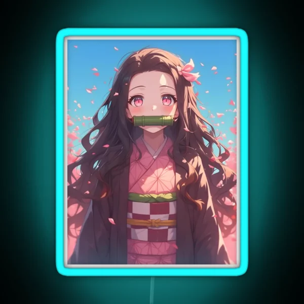 Nezuko Kamado Demon Slayer 28 RGB Neon Sign