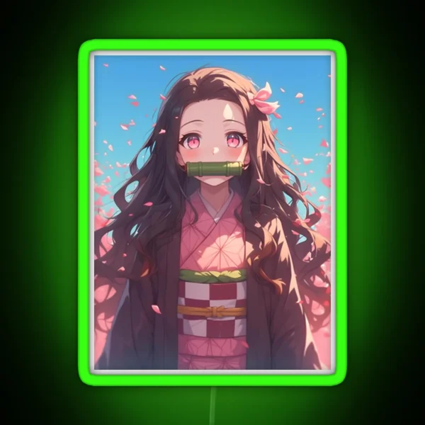 Nezuko Kamado Demon Slayer 28 RGB Neon Sign