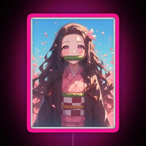 Nezuko Kamado Demon Slayer 28 RGB Neon Sign