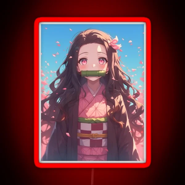 Nezuko Kamado Demon Slayer 28 RGB Neon Sign