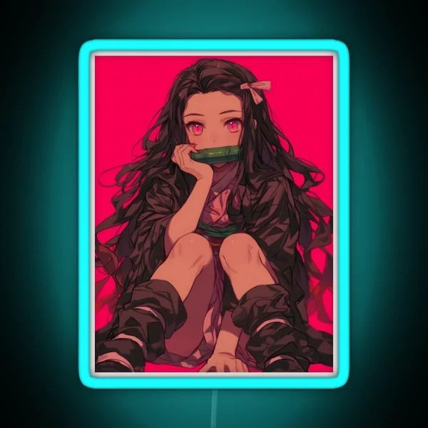 Nezuko Kamado Demon Slayer 29 RGB Neon Sign