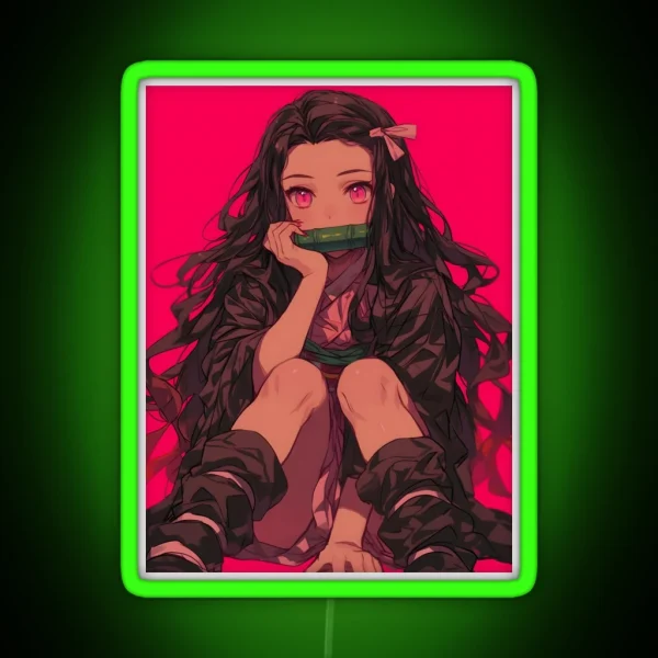 Nezuko Kamado Demon Slayer 29 RGB Neon Sign