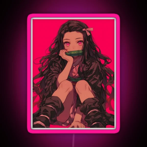 Nezuko Kamado Demon Slayer 29 RGB Neon Sign